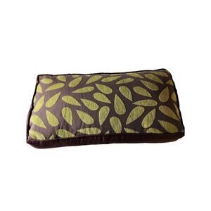 P KAUFMAN Designer Modern Style Green Brown Lumbar Pillow 10"x 22"